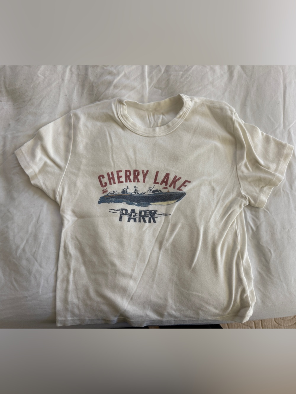 Cherry LA Lake Graphic T-Shirt baby tee